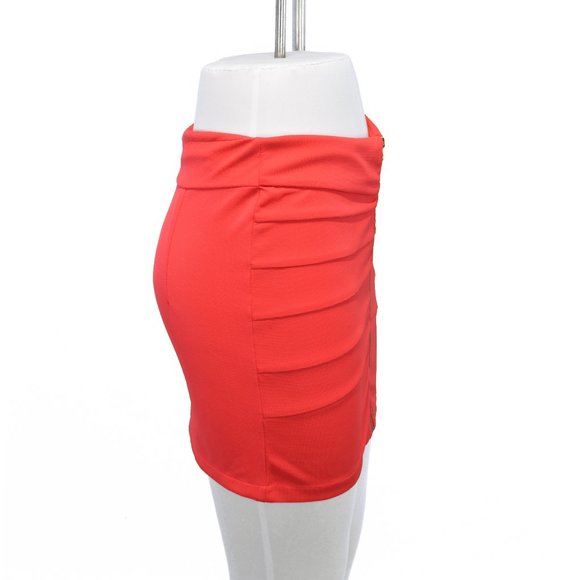 Icon Apparel Red Zip Up Mini Skirt (M/L) - Picture 2 of 3